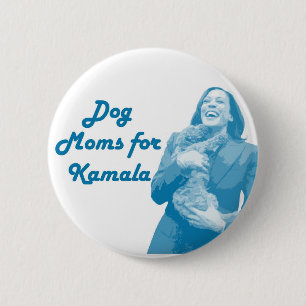 Badge Rond 5 Cm Chien Moms pour Kamala