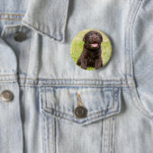 Badge Rond 5 Cm Chien mou de chiot (En situation)