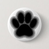 Badge Rond 5 Cm Chien Paw Avec Plan (Devant)