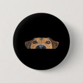 Badge Rond 5 Cm Chien Peekaboo (Devant)