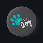 Badge Rond 5 Cm Chien personnalisable Citation amusante Animaux<br><div class="desc">pour chien,  pour chat,  foncé,  fuchsia,  chien heureux,  phrase mignonne pour chien,  animal,  os</div>