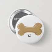 Badge Rond 5 Cm Chien Pound_Bone (Devant & derrière)