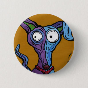 Badge Rond 5 Cm Chien rond d'art de bruit de bouton