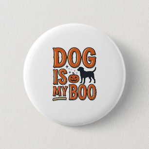 Badge Rond 5 Cm Chien Vintage Est Mon Boo Halloween Conception de