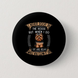 Badge Rond 5 Cm Chien Yorkie O Trucs Papa Chien Prix Yorkieo Chiot