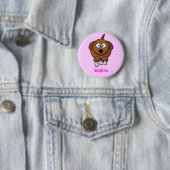 Badge Rond 5 Cm Chienchien doux (En situation)