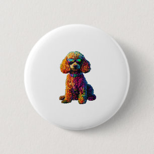 Badge Rond 5 Cm Chiens Amoureux des animaux de canicules amusants