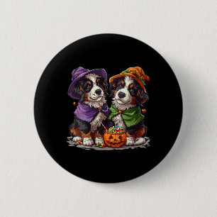 Badge Rond 5 Cm Chiens de montagne bernois mignons féminins Sorciè