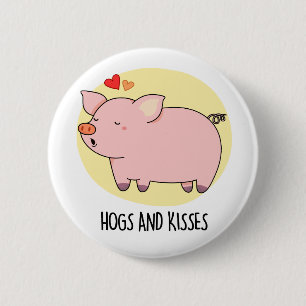Badge Rond 5 Cm Chiens Et Baisers Drôle Chien Chien Pun