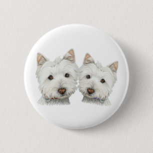 Badge Rond 5 Cm Chiens mignons de Westie