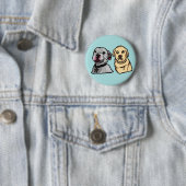 Badge Rond 5 Cm Chiens Mignons Mèmes (En situation)