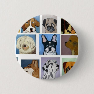 Badge Rond 5 Cm chiens par le ginsburg d'Éric
