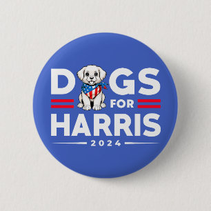 Badge Rond 5 Cm Chiens pour les Amoureux de les chiens électoraux