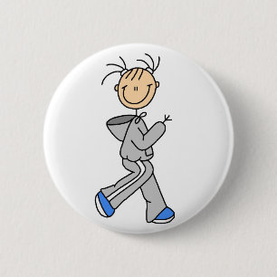 Badge Rond 5 Cm Chiffre bouton courant de bâton