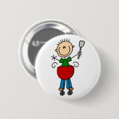 Badge Rond 5 Cm Chiffre bouton de bâton de barbecue (Devant & derrière)