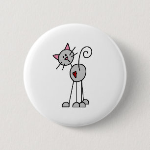 Badge Rond 5 Cm Chiffre bouton de bâton de chat