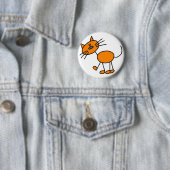 Badge Rond 5 Cm Chiffre bouton de bâton de chat (En situation)