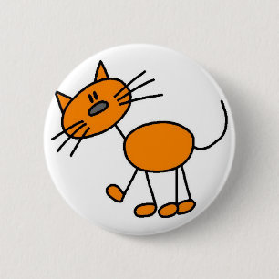 Badge Rond 5 Cm Chiffre bouton de bâton de chat