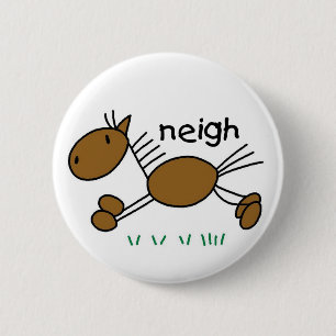 Badge Rond 5 Cm Chiffre bouton de bâton de cheval