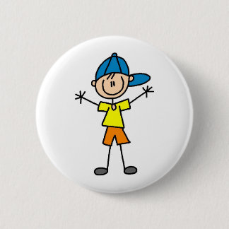 Badge Rond 5 Cm Chiffre bouton de bâton de garçon