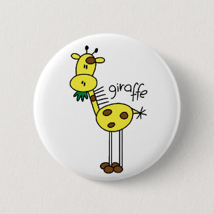 Badge Rond 5 Cm Chiffre bouton de bâton de girafe