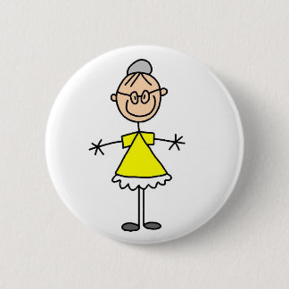 Badge Rond 5 Cm Chiffre bouton de bâton de grand-maman