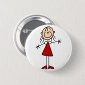 Badge Rond 5 Cm Chiffre bouton de bâton de maman (Devant & derrière)
