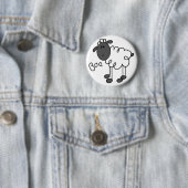 Badge Rond 5 Cm Chiffre bouton de bâton de moutons (En situation)