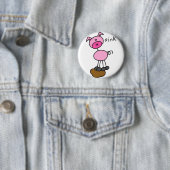Badge Rond 5 Cm Chiffre bouton de bâton de porc (En situation)