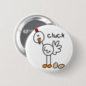 Badge Rond 5 Cm Chiffre bouton de bâton de poulet (Devant & derrière)