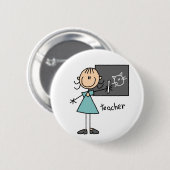 Badge Rond 5 Cm Chiffre bouton de bâton de professeur (Devant & derrière)