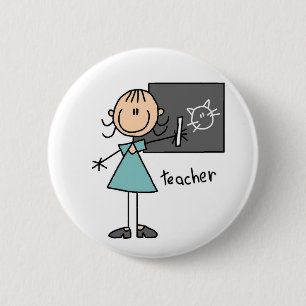 Badge Rond 5 Cm Chiffre bouton de bâton de professeur