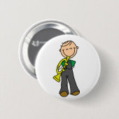 Badge Rond 5 Cm Chiffre bouton de bâton de trompette (Devant & derrière)