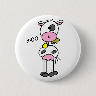 Badge Rond 5 Cm Chiffre bouton de bâton de vache
