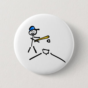 Badge Rond 5 Cm Chiffre de bâton de base-ball