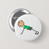 Badge Rond 5 Cm Chiffre de bâton exerçant le bouton (Devant & derrière)