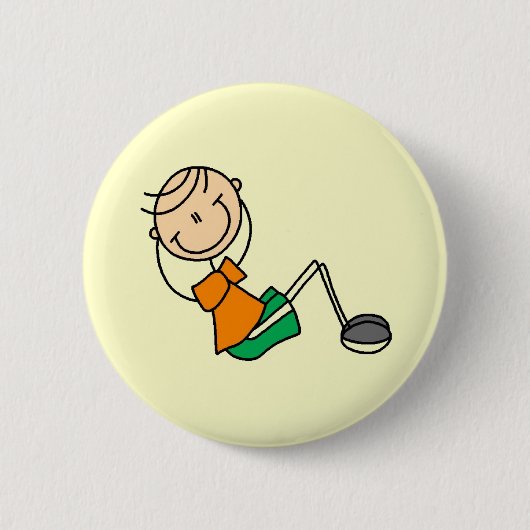 Badge Rond 5 Cm Chiffre de bâton exerçant le T-shirts et les (Devant)