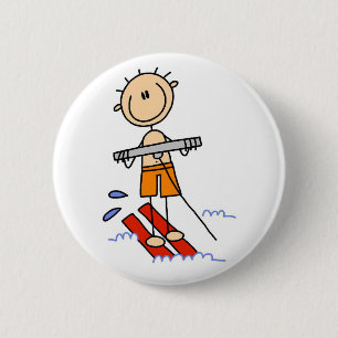 Badge Rond 5 Cm Chiffre de ski nautique