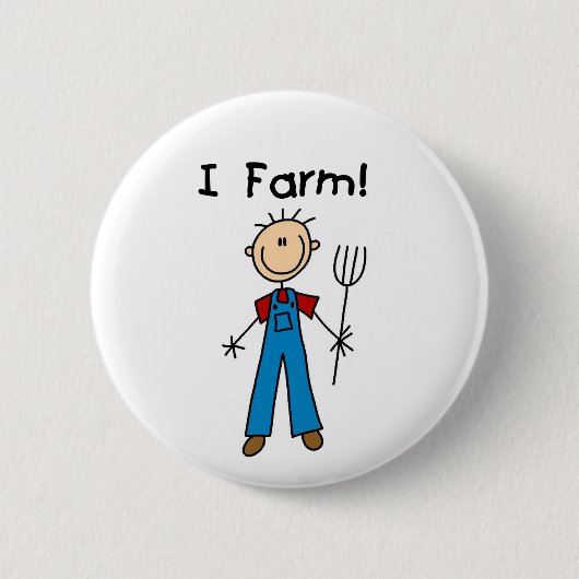 Badge Rond 5 Cm Chiffre T-shirts et cadeaux de bâton d'agriculteur (Devant)