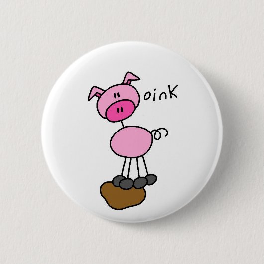 Badge Rond 5 Cm Chiffre T-shirts et cadeaux de bâton de porc (Devant)