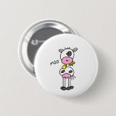 Badge Rond 5 Cm Chiffre T-shirts et cadeaux de bâton de vache (Devant & derrière)