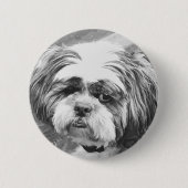 BADGE ROND 5 CM CHIH TZU DOG (Devant)