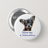 Badge Rond 5 Cm Chihuahua (Devant & derrière)