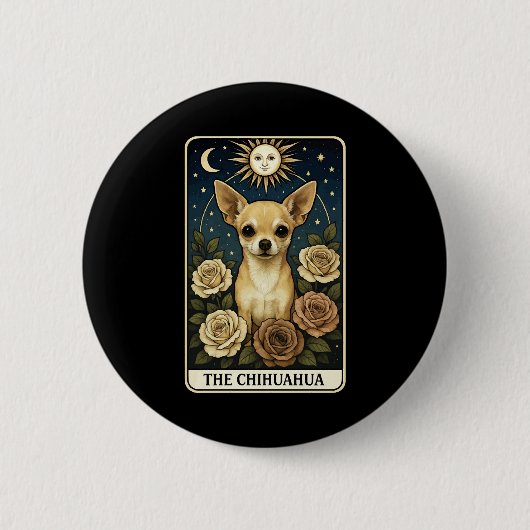 Badge Rond 5 Cm Chihuahua (Devant)