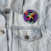 Badge Rond 5 Cm Chihuahua Art (En situation)