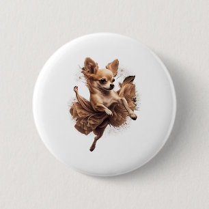 Badge Rond 5 Cm Chihuahua Ballerina Danse de ballet