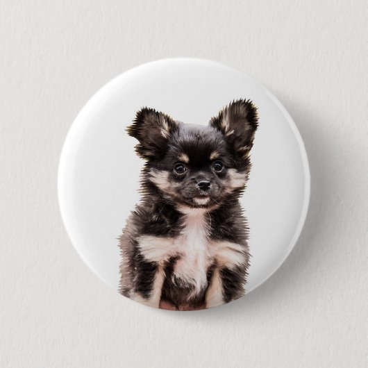 Badge Rond 5 Cm Chihuahua Chien chiot (Devant)