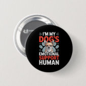 Badge Rond 5 Cm Chihuahua Dog Emotional Suprt Human (Devant & derrière)