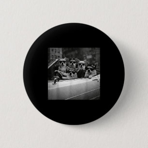 Badge Rond 5 Cm Chihuahua Gangster Chien Rue Drôle Chihuahua Fume
