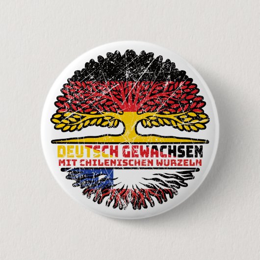 Badge Rond 5 Cm Chili Germany Deutschland Baum Racine (Devant)